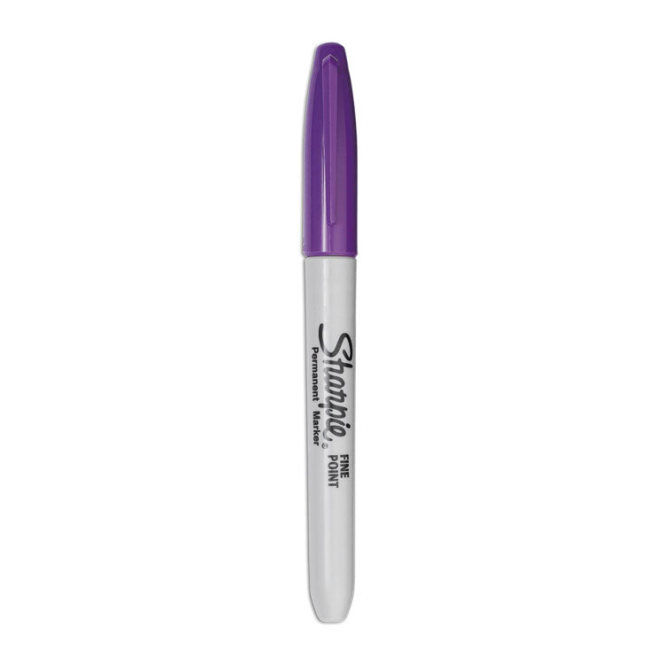 Sharpie® Fine Tip Permanent Marker, Fine Bullet Tip, Purple, Dozen (SAN30008) 1 Dozen