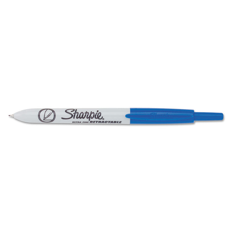 Sharpie® Retractable Permanent Marker, Extra-Fine Needle Tip, Blue (SAN1735792) 1 Dozen