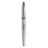 Sharpie® Stainless Steel Porous Point Pen, Stick, Fine 0.5 mm, Black Ink, Brushed Silver Barrel (SAN1800702) Each