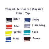 Sharpie® Chisel Tip Permanent Marker, Medium Chisel Tip, Assorted Fashion Colors, 8/Pack (SAN1927322)