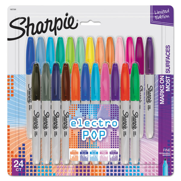 Sharpie® Fine Tip Permanent Marker, Fine Bullet Tip, Assorted Colors, 24/Pack (SAN1927350)