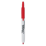 Retractable Permanent Marker, Fine Bullet Tip, Red, Dozen (SAN32702)