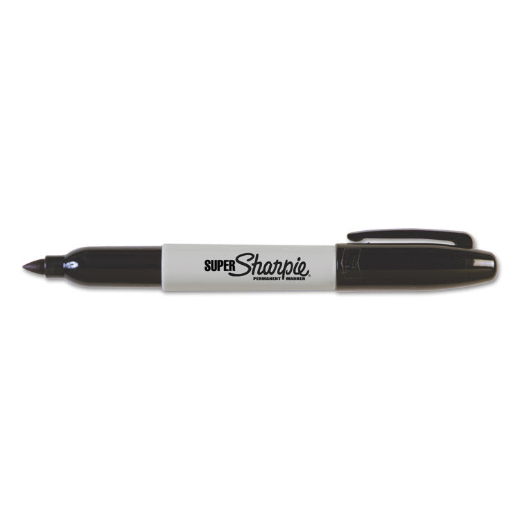 Sharpie® Super Permanent Marker, Fine Bullet Tip, Black, 6/Pack (SAN33666PP) Pack of 6
