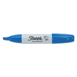 Sharpie® Chisel Tip Permanent Marker, Medium Chisel Tip, Blue, Dozen (SAN38203)