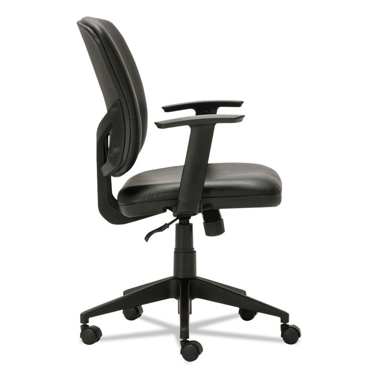 Alera® Alera Everyday Task Office Chair, Bonded Leather Seat/Back, Supports Up to 275 lb, 17.6" to 21.5" Seat Height, Black (ALETE4819)