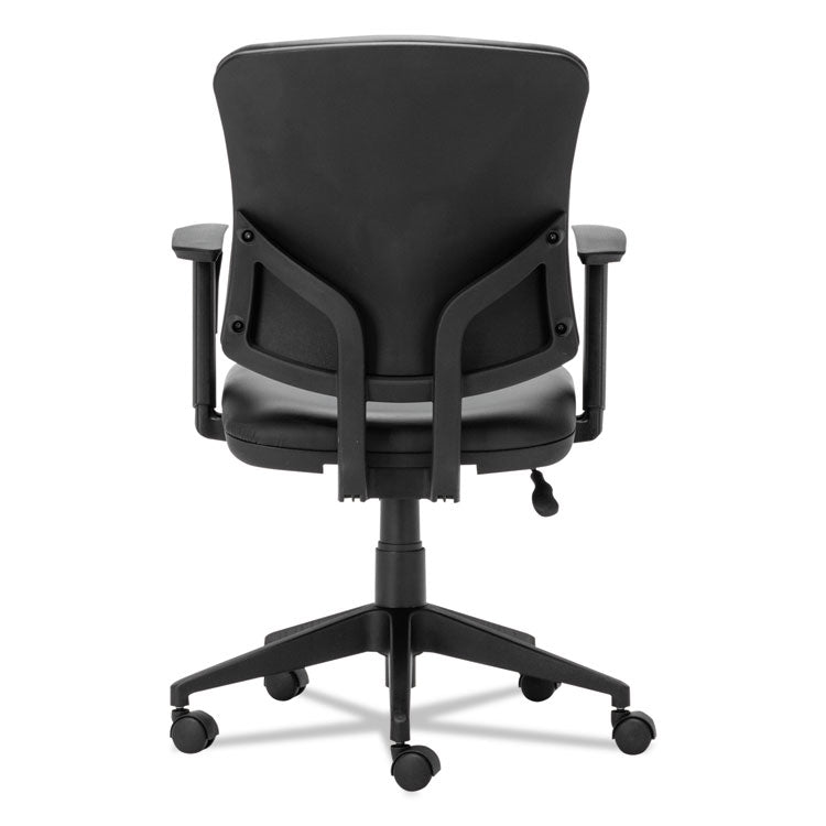 Alera® Alera Everyday Task Office Chair, Bonded Leather Seat/Back, Supports Up to 275 lb, 17.6" to 21.5" Seat Height, Black (ALETE4819)