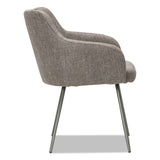 Alera® Alera Captain Series Guest Chair, 23.8" x 24.6" x 30.1", Gray Tweed Seat, Gray Tweed Back, Chrome Base (ALECS4351) Each