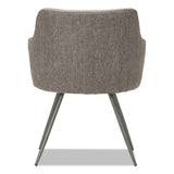 Alera® Alera Captain Series Guest Chair, 23.8" x 24.6" x 30.1", Gray Tweed Seat, Gray Tweed Back, Chrome Base (ALECS4351) Each