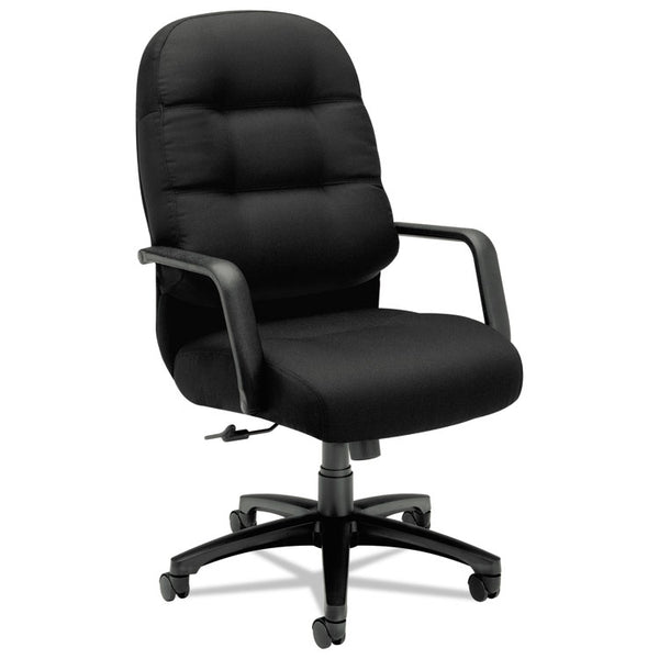 HON® Pillow-Soft 2090 Series Executive High-Back Swivel/Tilt Chair, Supports Up to 300 lb, 17" to 21" Seat Height, Black (HON2091CU10T)