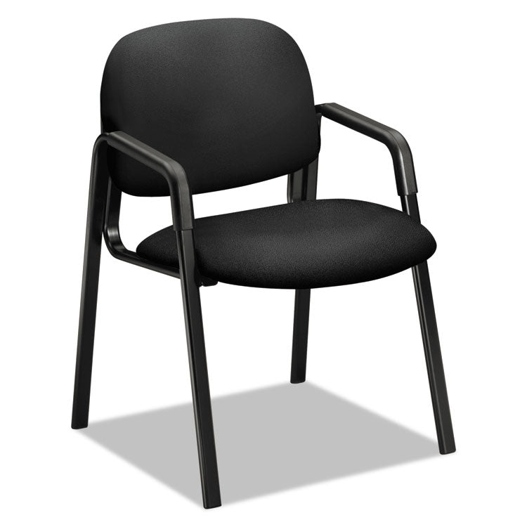 HON Solutions Seating 4000 Series Leg Base Guest Chair, 23.5" x 24.5" x 32", Black Seat, Black Back, Black Base (HON4003CU10T) Each