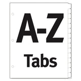 Office Essentials™ Table 'n Tabs Dividers, 26-Tab, A to Z, 11 x 8.5, White, Assorted Tabs, 1 Set (AVE11677)