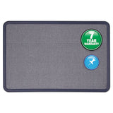 Quartet® Contour Fabric Bulletin Board, 48 x 36, Light Blue Surface, Navy Blue Plastic Frame (QRT7694BE) Each