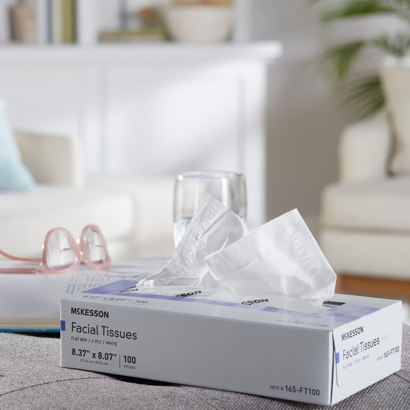 McKesson Facial Tissue White 8.37 X 8.07 Inch 100 Count (1040596_CS) 3000/CS