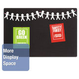 Quartet® Oval Office Fabric Board, 48 x 36, Black Surface (QRT7684BK) Each