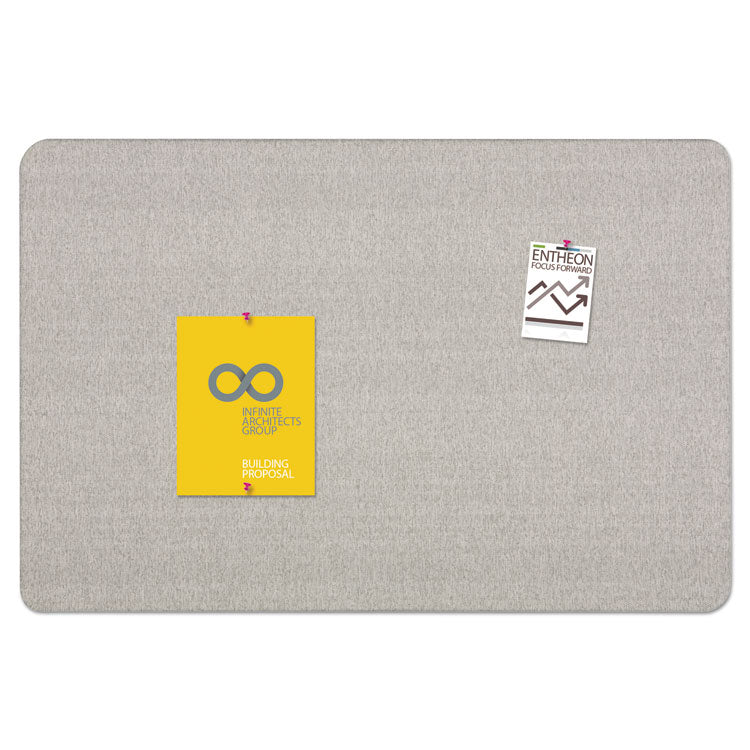 Quartet® Oval Office Fabric Board, 48 x 36, Gray Surface (QRT7684G) Each