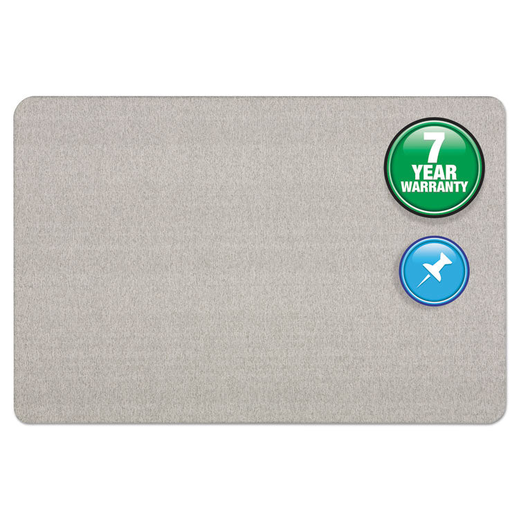 Quartet® Oval Office Fabric Board, 36 x 24, Gray Surface (QRT7683G) Each