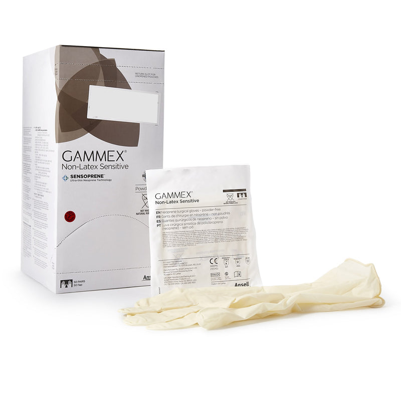 GAMMEX® Non-Latex Sensitive Surgical Glove Size 7 Sterile Polychloroprene Standard Cuff Length Micro-Textured Cream Chemo Tested (833674_CS) 200/CS