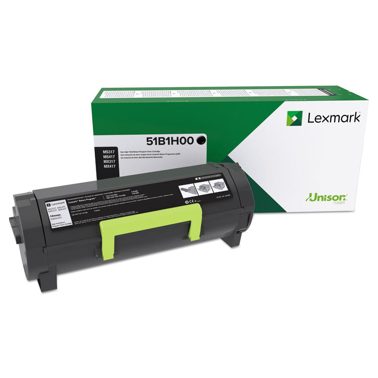 Lexmark™ 51B1H00 Unison High-Yield Toner, 8,500 Page-Yield, Black (LEX51B1H00)