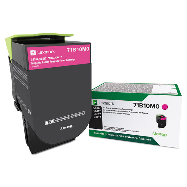 Lexmark™ 71B10M0 Unison Toner, 2,300 Page-Yield, Magenta (LEX71B10M0)