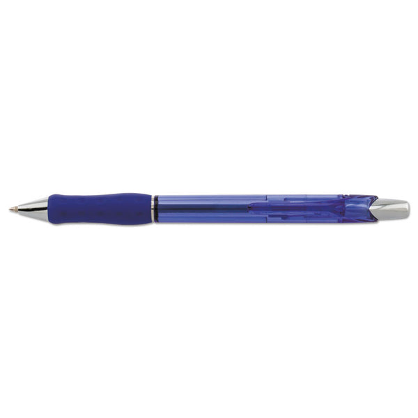 Pentel® R.S.V.P. Super RT Ballpoint Pen, Retractable, Medium 0.7 mm, Blue Ink, Translucent Blue/Blue Barrel, Dozen (PENBX477C)