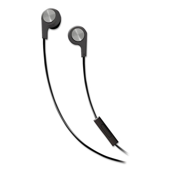 Maxell® B-13 Bass Earbuds with Microphone, 52" Cord, Black (MAX199621) Each