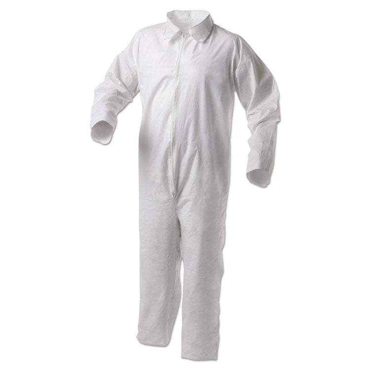 KleenGuard™ A35 Liquid and Particle Protection Coveralls, Zipper Front, 3X-Large, White, 25/Carton (KCC38921) Case of 25