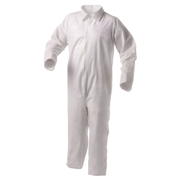 KleenGuard™ A35 Liquid and Particle Protection Coveralls, Zipper Front, 3X-Large, White, 25/Carton (ANS38921) Case of 25