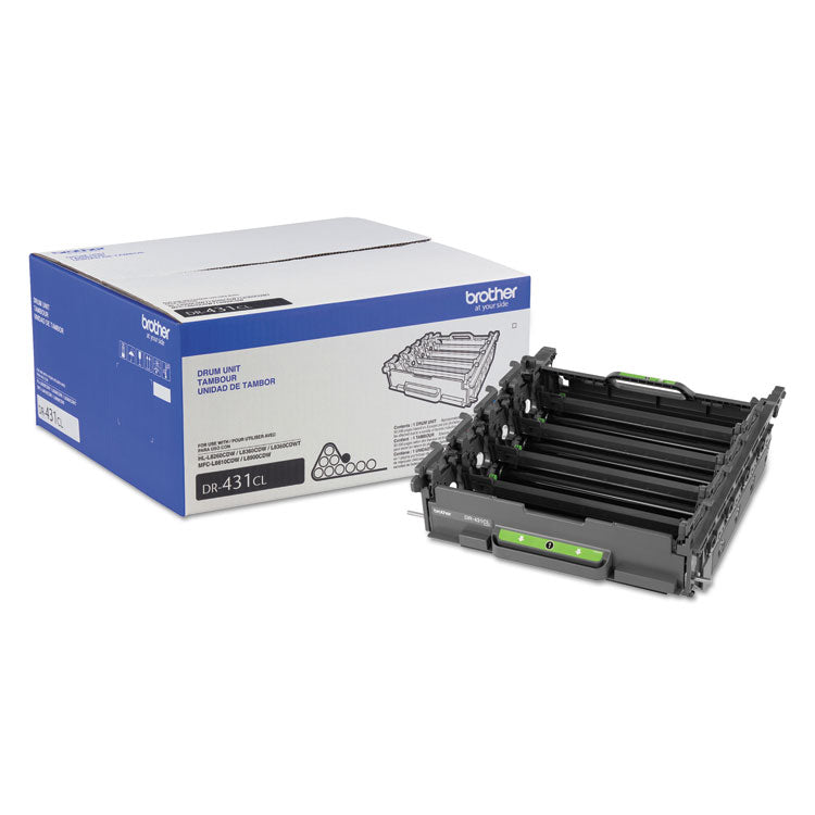Brother DR431CL Drum Unit, 30,000 Page-Yield, Black/Cyan/Magenta/Yellow (BRTDR431CL) Each