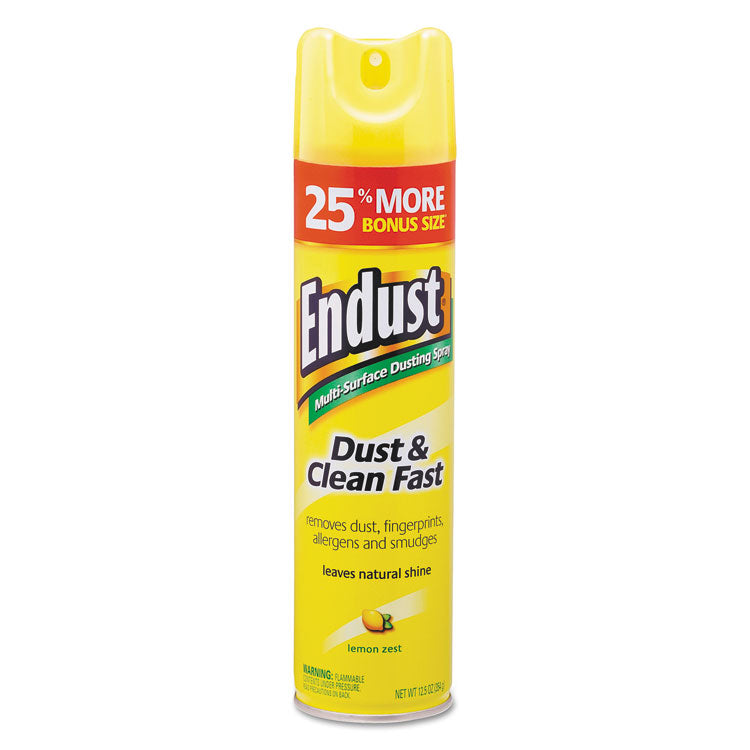 Diversey™ Endust Multi-Surface Dusting and Cleaning Spray, Lemon Zest, 12.5 oz Aerosol Spray, 6/Carton (DVOCB508171)
