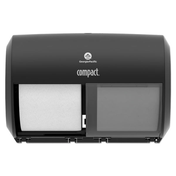 Georgia Pacific® Professional Compact Coreless Side-by-Side 2-Roll Tissue Dispenser, 11.5 x 7.63 x 8, Black (GPC56784A) Each