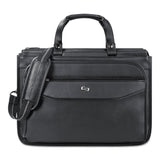 Solo Harrison Briefcase, Fits Devices Up to 15.6", Vinyl, 16.75 x 7.75 x 12, Black (USLCLS3464)