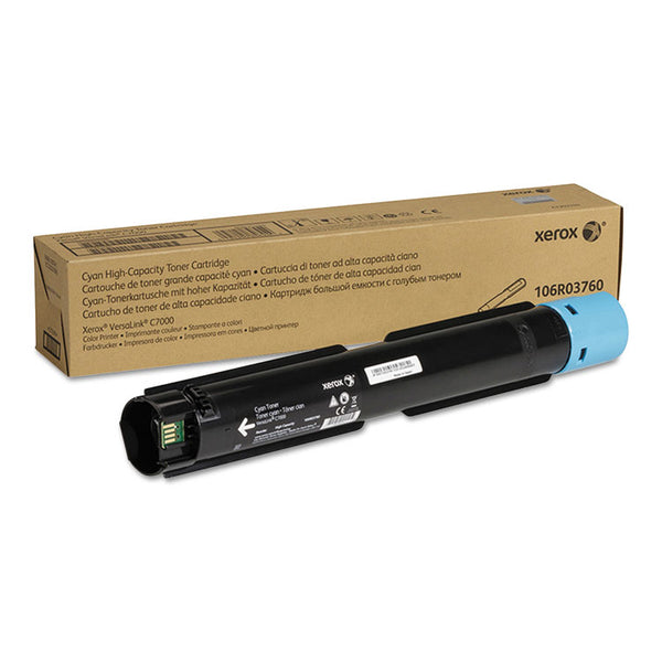 Xerox® 106R03760 High-Yield Toner, 10,100 Page-Yield, Cyan (XER106R03760)