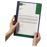 Durable® DuraClip Report Cover, Clip Fastener, 8.5 x 11, Clear/Navy, 25/Box (DBL220328) Box of 25