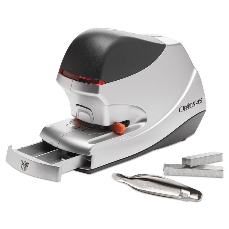 Swingline® Optima 45 Electric Stapler, 45-Sheet Capacity, Silver (SWI48209)