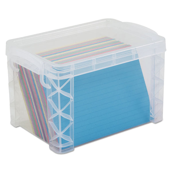 Advantus Super Stacker Storage Boxes, Holds 500 4 x 6 Cards, 7.25 x 5 x 4.75, Plastic, Clear (AVT40305)