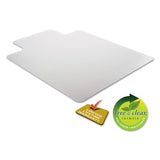 Alera® Occasional Use Studded Chair Mat for Flat Pile Carpet, 36 x 48, Lipped, Clear (ALEMAT3648CFPL)