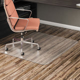 Alera® All Day Use Non-Studded Chair Mat for Hard Floors, 46 x 60, Rectangular, Clear (ALEMAT4660HFR)