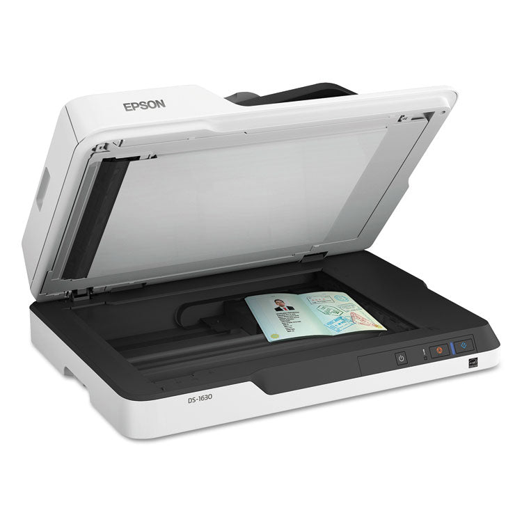 Epson® WorkForce DS-1630 Flatbed Color Document Scanner, 1200 dpi Optical Resolution, 50-Sheet Duplex Auto Document Feeder (EPSB11B239201) Each