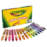 Crayola® Large Crayons, Lift Lid Box, 16 Colors/Box (CYO520336) Box of 16