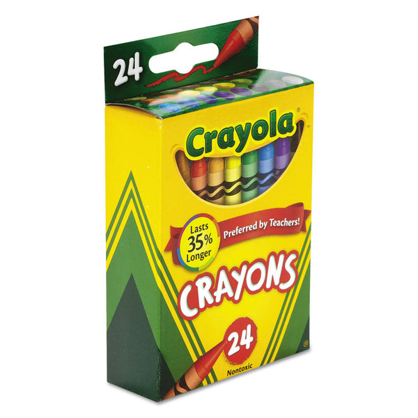 Crayola® Classic Color Crayons, Peggable Retail Pack, 24 Colors/Pack (CYO523024)