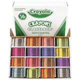 Crayola® Classpack Regular Crayons, 16 Colors, 800/Box (CYO528016) Box of 800