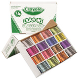 Crayola® Classpack Regular Crayons, 16 Colors, 800/Box (CYO528016) Box of 800