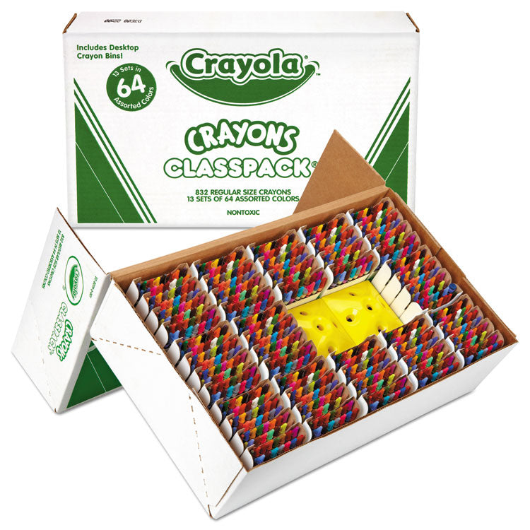 Crayola® Classpack Regular Crayons, Assorted, 13 Caddies, 832/Box (CYO528019) Box of 832