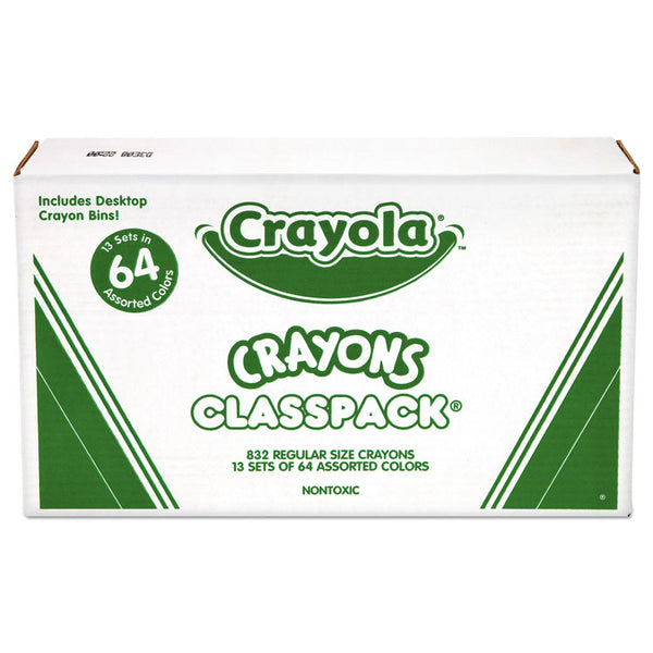 Crayola® Classpack Regular Crayons, Assorted, 13 Caddies, 832/Box (CYO528019)