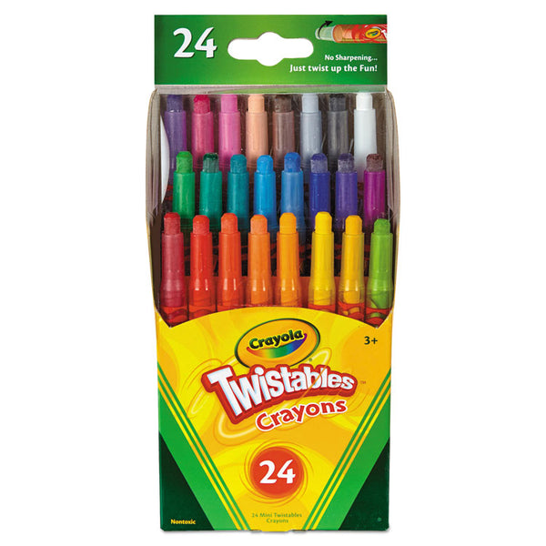 Crayola® Twistables Mini Crayons, 24 Colors/Pack (CYO529724) Pack of 24