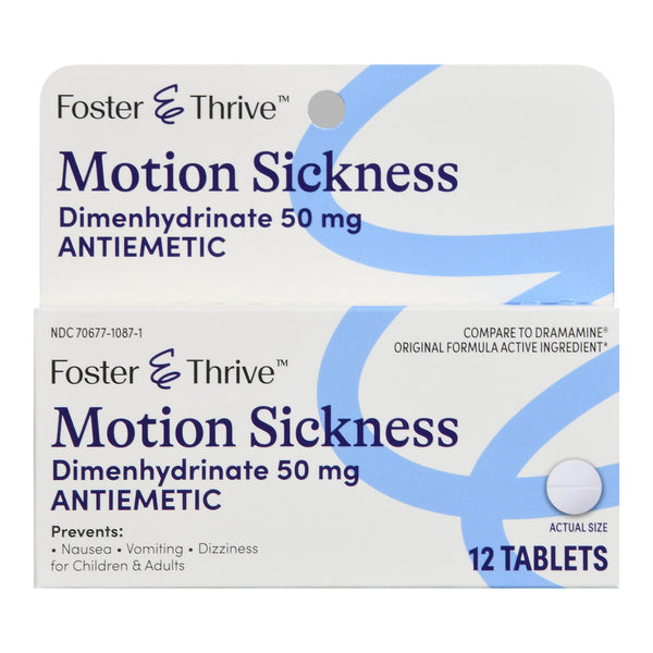 Foster & Thrive™ Nausea Relief 50 mg Strength Tablet 12 per Box (1235083_BX) 1/BX