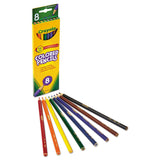 Crayola® Long-Length Colored Pencil Set, 3.3 mm, 2B, Assorted Lead and Barrel Colors, 8/Pack (CYO684008) 1 Pack of 8