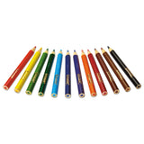 Crayola® Short-Length Colored Pencil Set, 3.3 mm, 2B, Assorted Lead and Barrel Colors, Dozen (CYO684112)