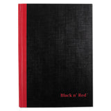 Black n' Red™ Hardcover Casebound Notebooks, SCRIBZEE Compatible, 1-Subject, Wide/Legal Rule, Black Cover, (96) 8.25 x 5.63 Sheets (JDKE66857) Each