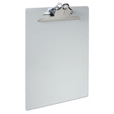 Saunders Recycled Aluminum Clipboard with High-Capacity Clip, 1" Clip Capacity, Holds 8.5 x 14 Sheets, Silver (SAU22519) Each